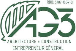 Logo AG3 Éco-Construction inc., Entrepreneur général à Sainte-Agathe-des-Monts