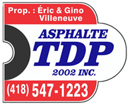 Logo Asphalte T.D.P. 2002 Inc., Entrepreneur général à Saguenay